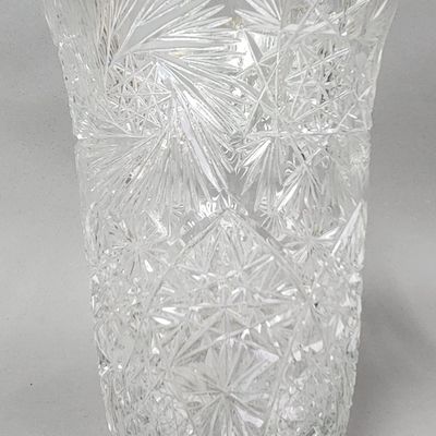 American Brilliant Period Cut Glass Vase