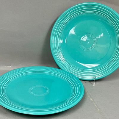 Fiesta Turquoise Glazed Earthenware Plate & Bowl