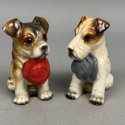 Enesco Japan Ceramic Dog Figurines