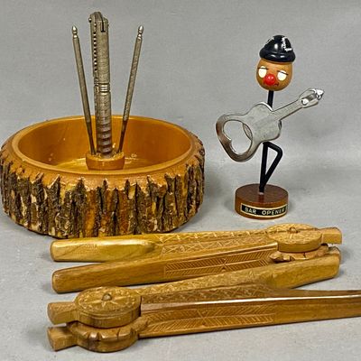 Yugoslavian Hand-Carved Wooden & Metal Nutcracker Collection