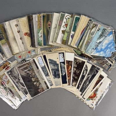 Collection of 100 Vintage & Antique Postcards