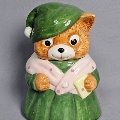 Ceramic Teddy Bear Cookie Jar