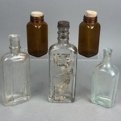 Assortment of Antique Glass Apothecary & Medicine Bottles