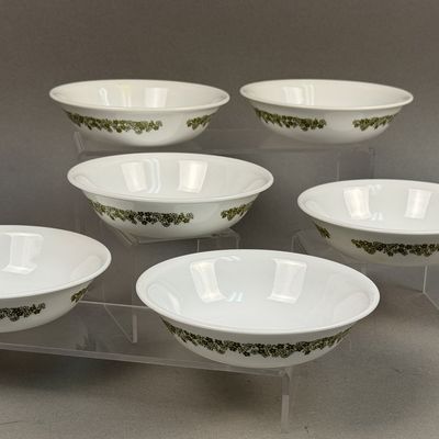 Corelle Spring Blossom Green Glass Bowls