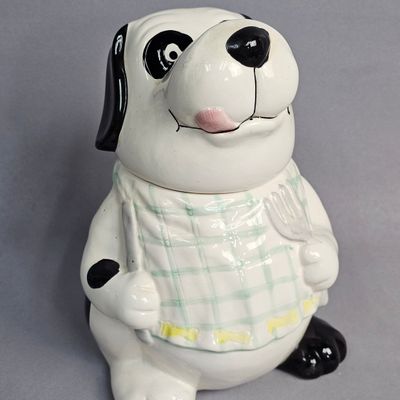 Ceramic Seated Dog Cookie Jar