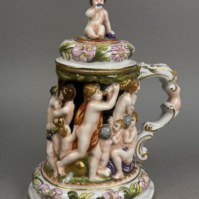 Porcelain High-Relief Mythological Tankard
