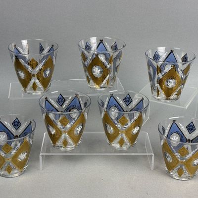 Lubier Gilt & Blue Neoclassical Tumblers