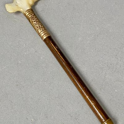 Gold-Filled & Mother-of-Pearl Parasol Handle