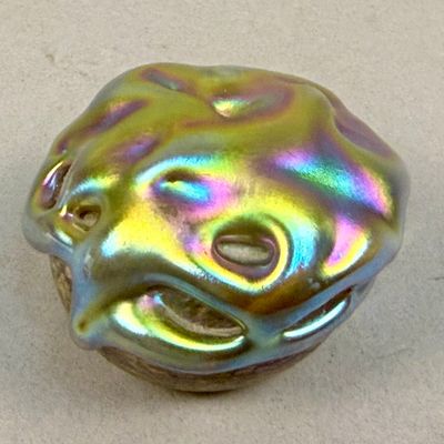 Daniel Lotton Iridescent Gold Art Glass Sculpture