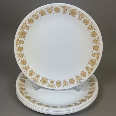 Corelle Butterfly Gold Vitrelle Dinner Plates
