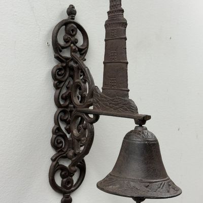 Cast Iron Nautical Lighthouse Wall Bell