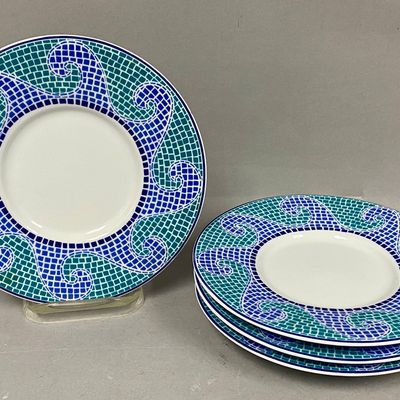 Dansk Mosaic Wave Porcelain Plates