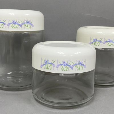 Gemco Shadow Iris Glass Canisters