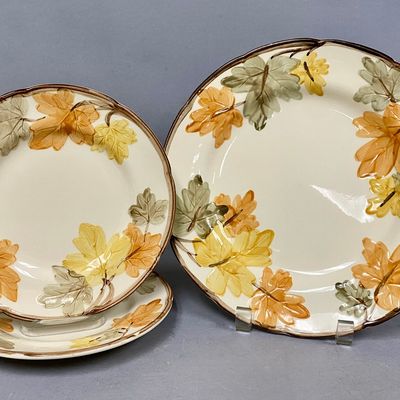 Franciscan October Earthenware Trio of Plates