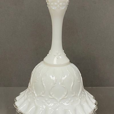 Fenton Spanish Lace Silver Crest Bell