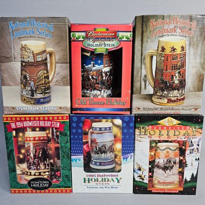 Budweiser Clydesdale Beer Stein Collection