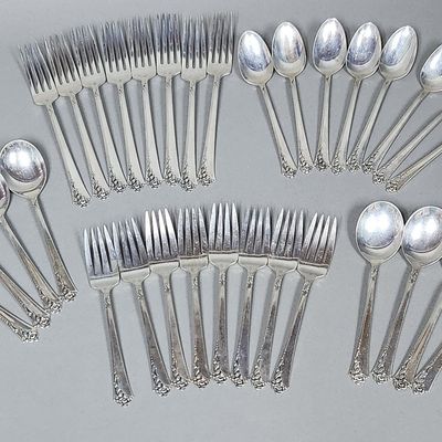 Heirloom Sterling Damask Rose Flatware 1464.64 Grams