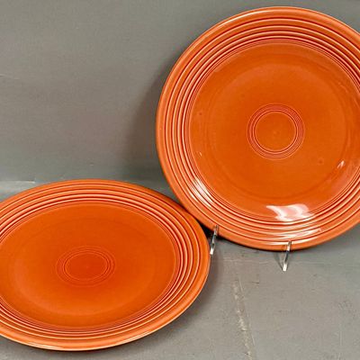 Homer Laughlin Persimmon Fiesta Dinner Plates