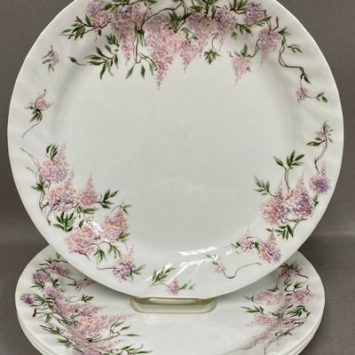 Corelle Wisteria Vitrelle Glass Dinner Plates