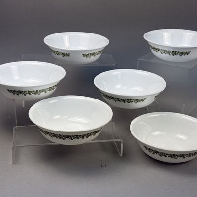 Corelle Spring Blossom Green Vitrelle Bowls