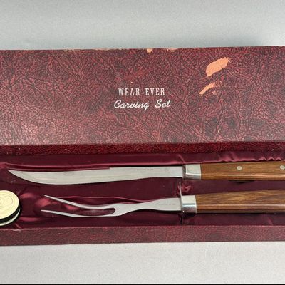 Wear-Ever Stainless Steel Wood-Handled Carving Set