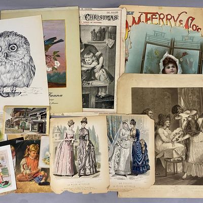 Mixed Collection Antique & Vintage Ephemera Assortment
