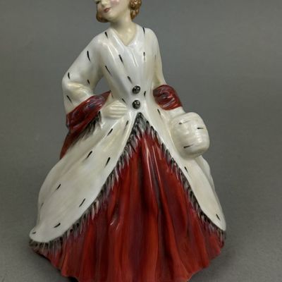 Royal Doulton Porcelain Ermine Coat Figurine
