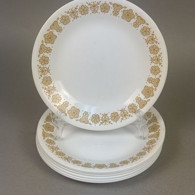Corelle Butterfly Gold Vitrelle Bread & Butter Plates