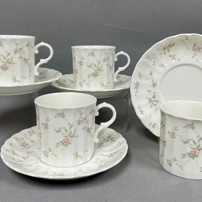 Mikasa French Chintz Porcelain Mugs & Saucers
