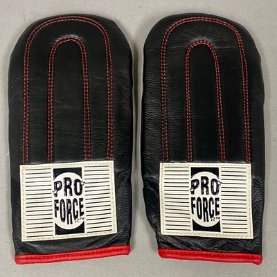 ProForce Black Leather Weighted Bag Gloves