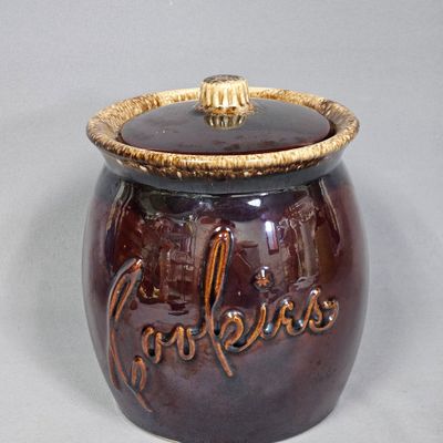 Hull Brown Ceramic Cookie Jar