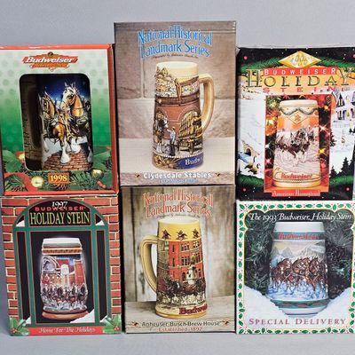 Budweiser Holiday & Landmark Beer Steins