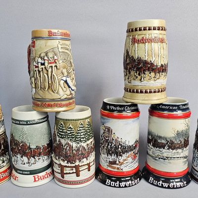 Budweiser Holiday & Commemorative Steins