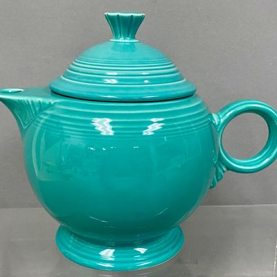 Fiesta Turquoise Glazed Pottery Teapot