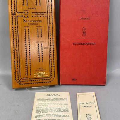 Drueke Cherry Scoremaster Cribbage Board No 1150