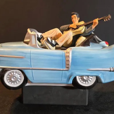 Elvis Presley Blue Cadillac Cookie Jar 