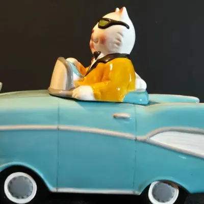 Cruisin' Cats Cookie Jar