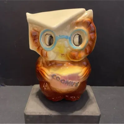 “Collegiate Owl” Cookie Jar