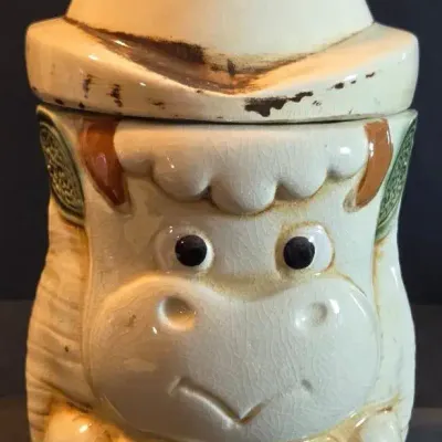 Baby Bull Cowboy Cookie Jar