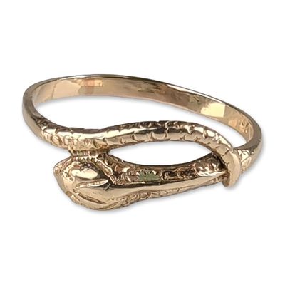 14K Yellow Gold Serpent Bypass Ring