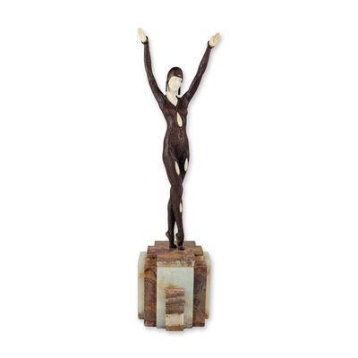 After Demetre Chiparus (Romanian, 1886-1947) Bronze Art Deco Sculpture, Dourag