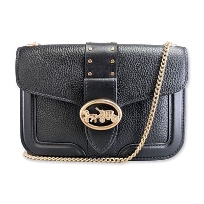 Coach Georgie Pebbled Leather Crossbody Bag w/ COA