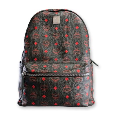 MCM Visetos Stark Large Coated Canvas Backpack w/ COA