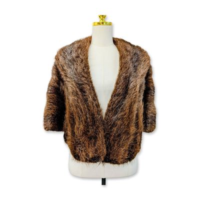 The Fur Vault Natural Brown Fur Stole