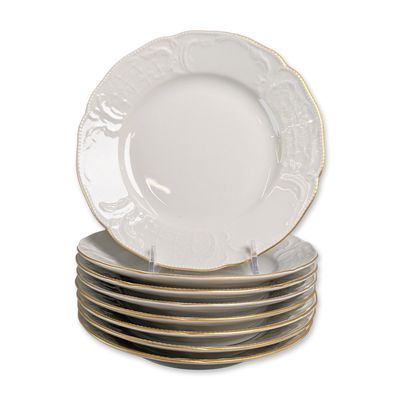 8pc Rosenthal Sanssouci Gold Porcelain Bread and Butter Plates