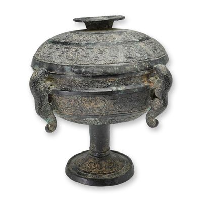 Eastern Zhou Dynasty Bronze Covered Dou Ritual Vessel