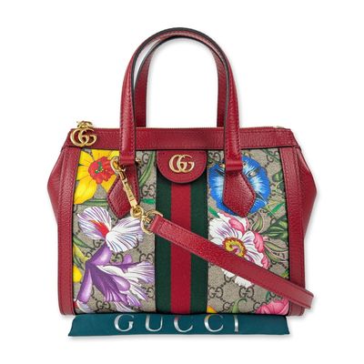 Gucci Ophidia GG Flora Small Tote with Entrupy COA