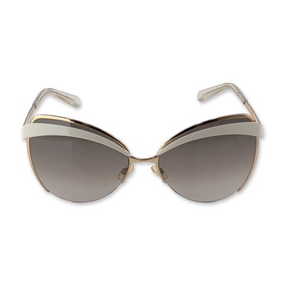Christian Dior Eyes 1 White Gold-Tone Sunglasses