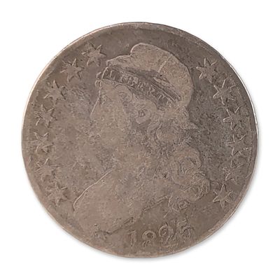 1825 US Silver Capped Bust Half Dollar