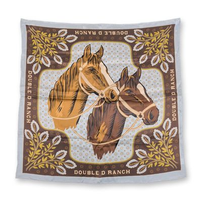 Double D Ranch Horsiculture Silk Equestrian Scarf